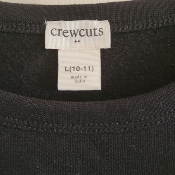 Girl's CrewCuts black top with sequin bow detail. Size large. - Picture 2 of 3